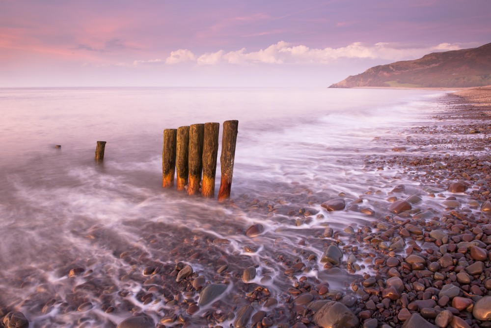 bossington beach sunset